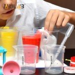 ULAB Stackable 500ml Plastic Beakers - 4 Pack