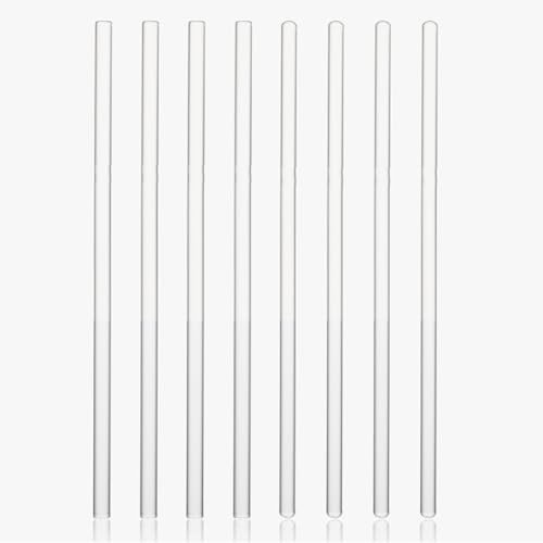 8 Pcs Glass Stirring Sticks for Lab & Kitchen