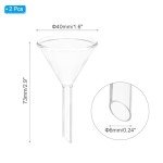PATIKIL 45mm Borosilicate Glass Funnel Set