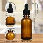 YoleShy 1oz Amber Glass Dropper Bottles - 99 Pack