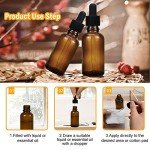 YoleShy 1oz Amber Glass Dropper Bottles - 99 Pack