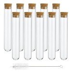 25ml Glass Test Tube Set with Stoppers - 20pcs