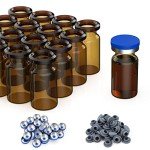 100 Pack 10ml Amber Glass Vials with Caps