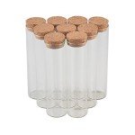 30ml Glass Vials with Cork Stopper - 12 Pack