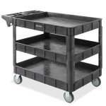 Heavy Duty 3-Tier Rolling Utility Service Cart