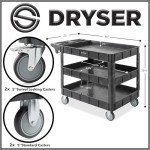 Heavy Duty 3-Tier Rolling Utility Service Cart