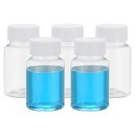 PATIKIL 5 Pack 80ml Round Reagent Bottles