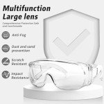 24 Pack Anti-Fog Safety Glasses for Eyeglasses