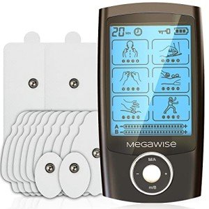 MegaWise Dual Channel EMS TENS Unit with Electrode Pads