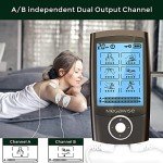 MegaWise Dual Channel EMS TENS Unit with Electrode Pads