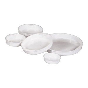 Aviditi White Plastic End Caps for Mailing Tubes