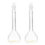 PATIKIL 100ml Borosilicate Glass Volumetric Flask Set