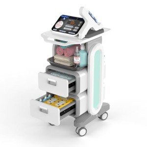 Mobile Medical Cart with Wheels and Drawers