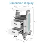 Mobile Medical Cart with Wheels and Drawers