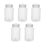 5-Pack 200ml PE Wide Mouth Lab Bottles