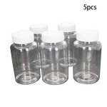 5-Pack 200ml PE Wide Mouth Lab Bottles
