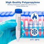 100 Pack of 15ml Conical Centrifuge Tubes