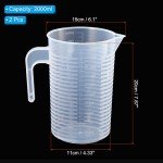 PATIKIL 2000ml Graduated Plastic Beaker Set