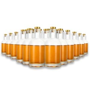 20-Pack 3oz Airtight Glass Bottles with Lids