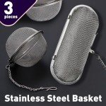 3-Pack Stainless Steel Ultrasonic Jewelry Cleaning Baskets
