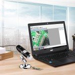 Bysameyee USB Digital Microscope with Adjustable LED Lights