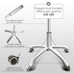 DENGTELI Height-Adjustable Medical Stool with Wheels