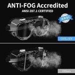 Safety Goggles ANSI Z87.1 with Anti-Fog Lenses