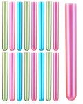 Assorted Neon Plastic Test Tubes - 100 Pack