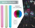 Assorted Neon Plastic Test Tubes - 100 Pack