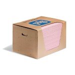 PIG HazMat Chemical Absorbent Mats – 100 Pads