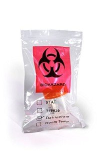 Clear Plastic Specimen Bags with Biohazard Symbol (1000)