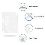 300 Pcs Clear Front Plastic Vacuum Pouch Bags