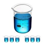 Set of 6 Heavy-Duty Glass Lab Beakers