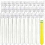 Acrux7 Clear Plastic Test Tubes with Caps - 200 PCS