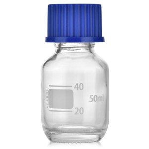 10 Pack 50ml Borosilicate Glass Lab Storage Bottles
