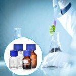 10 Pack 50ml Borosilicate Glass Lab Storage Bottles