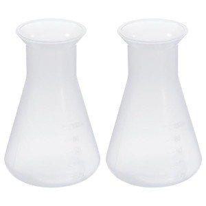 PATIKIL 100ml Clear Plastic Erlenmeyer Flask Set