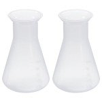 PATIKIL 100ml Clear Plastic Erlenmeyer Flask Set