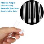 Acrux7 Clear Plastic Test Tubes with Caps - 200 PCS
