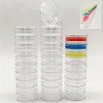 Transparent Plastic Petri Dishes, 30-Pack, 35mm