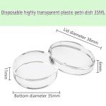 Transparent Plastic Petri Dishes, 30-Pack, 35mm