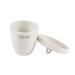 30ml Porcelain Lab Crucible with Lid - 1 Pack
