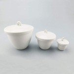 30ml Porcelain Lab Crucible with Lid - 1 Pack