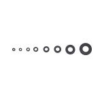 Eowpower 500-Piece Black Nylon Flat Washer Kit