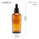 Amber Glass Dropper Bottles for Essential Oils - 9 Pcs