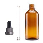 Amber Glass Dropper Bottles for Essential Oils - 9 Pcs