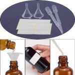 Amber Glass Dropper Bottles for Essential Oils - 9 Pcs