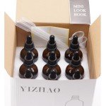 Amber Glass Dropper Bottles for Essential Oils - 9 Pcs
