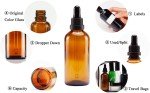 Amber Glass Dropper Bottles for Essential Oils - 9 Pcs