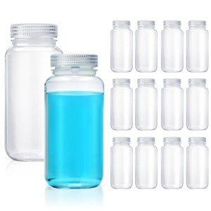 12 Pack of Wide Mouth Polypropylene Reagent Bottles